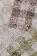 LORENA CANALS-Tapis Lavable Vichy Ivoire 150 x 180 Cm