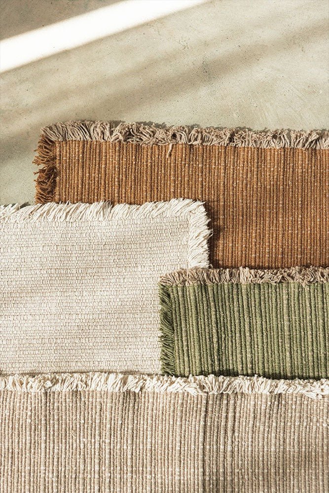LORENA CANALS-Tapis Tissé Main Kaki 140 X 200 Cm