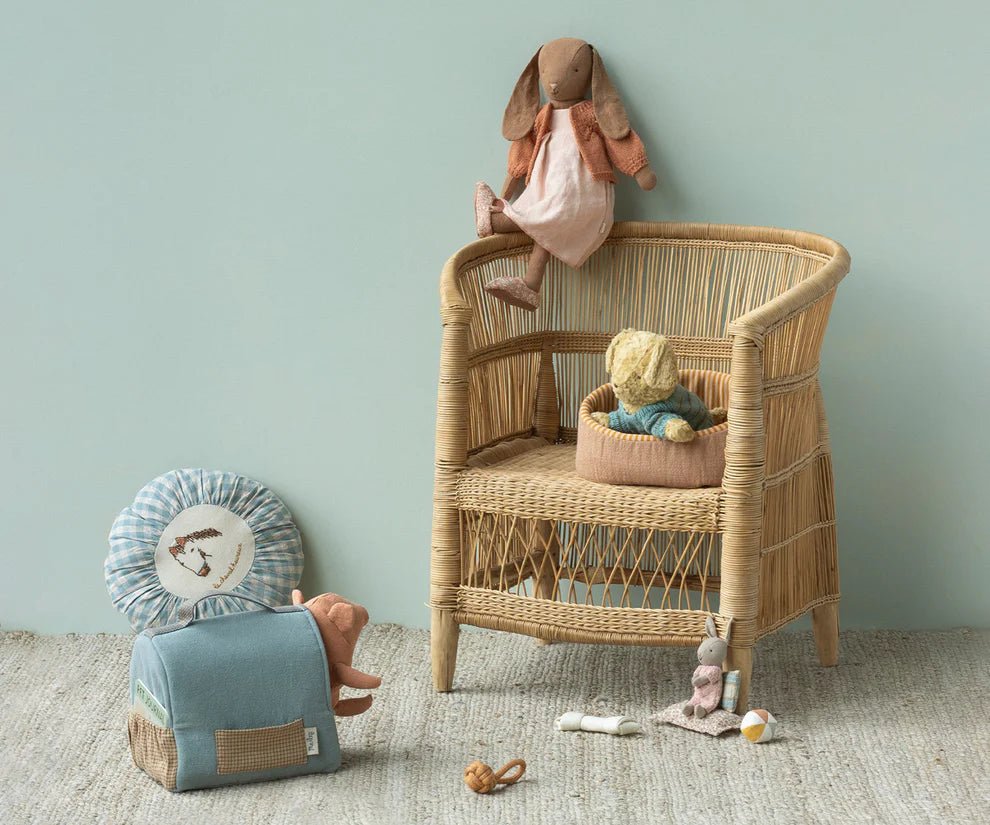 MAILEG-Accessoire Chiot, Petit, Pull Tricoté - Bleu Poudré