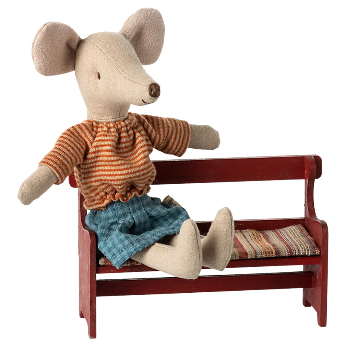 MAILEG-Banc Pour Souris Maileg - Rouge