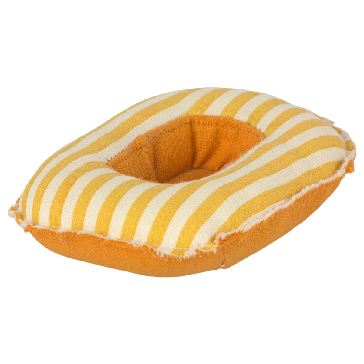 MAILEG-Bateau Pneumatique, Petite Souris - Jaune Rayé