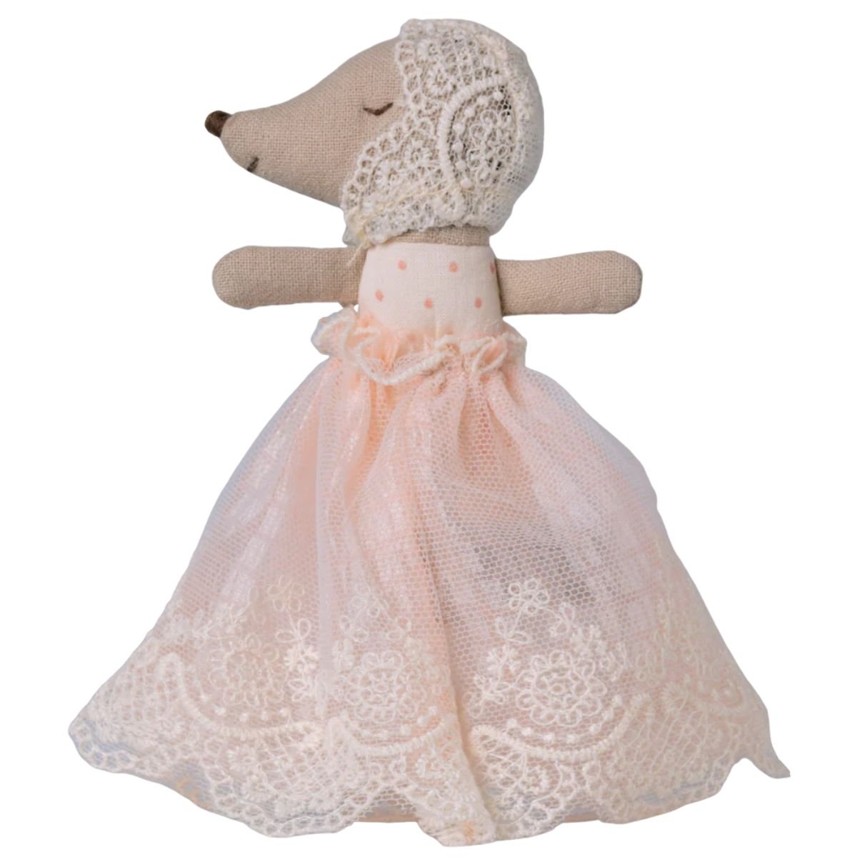MAILEG-Bébé Souris En Robe - Poudre