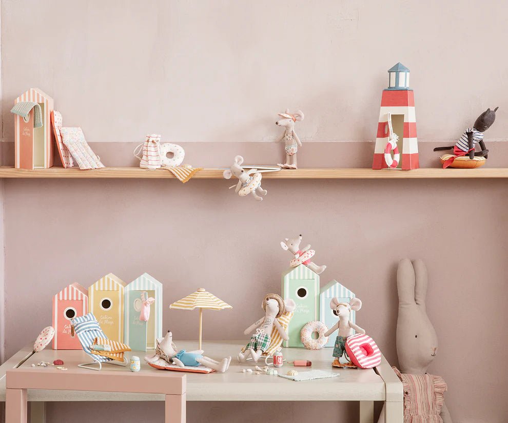 MAILEG-Bouée, Petite Souris - Pois Multicolores