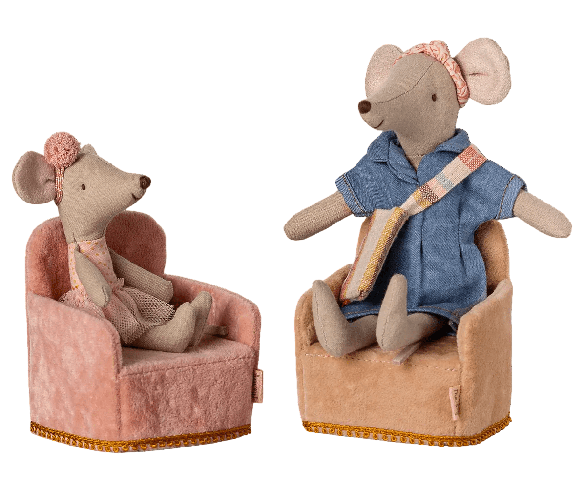 MAILEG-Chaise Pliante Souris Poudre