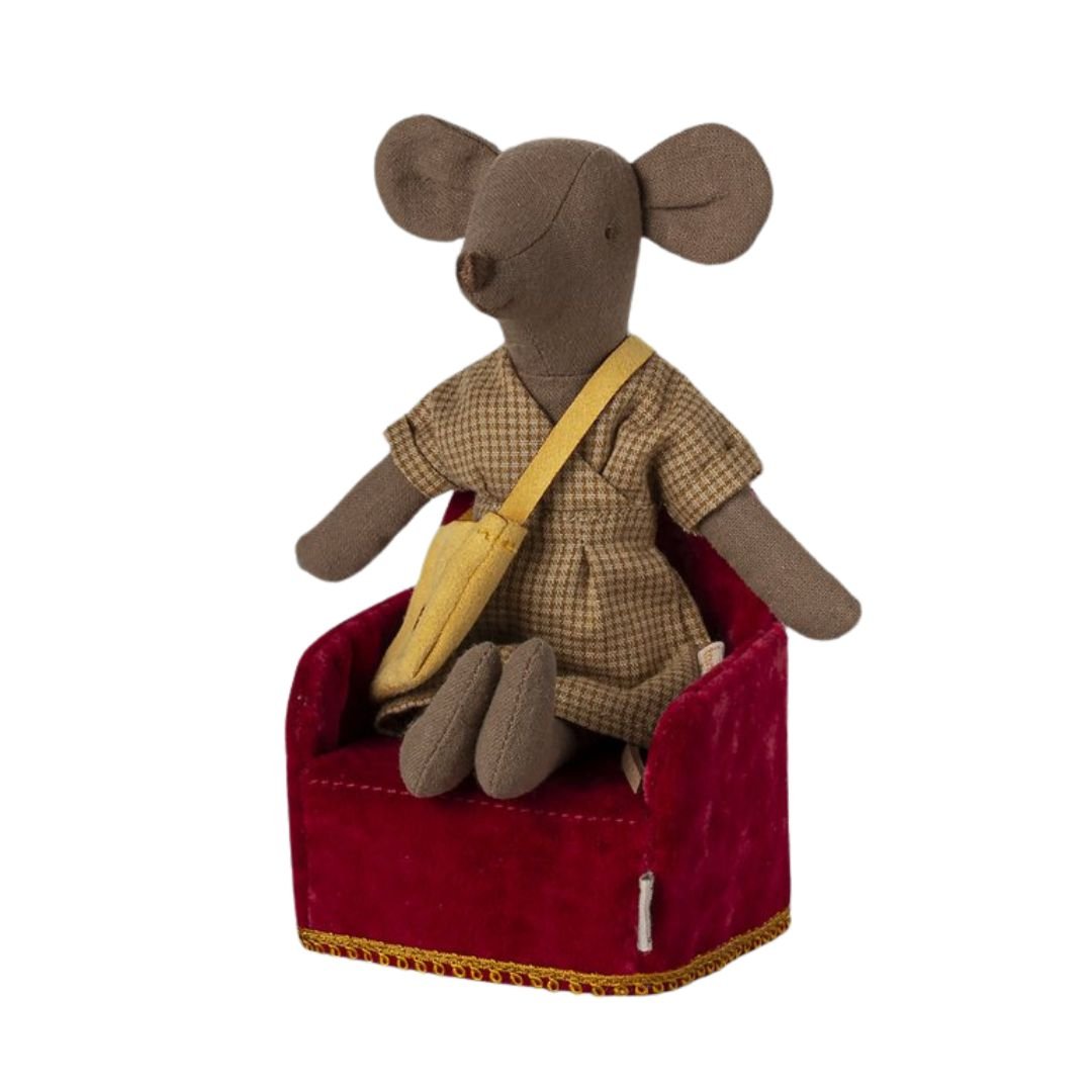 MAILEG-Chaise Pliante Souris Rouge