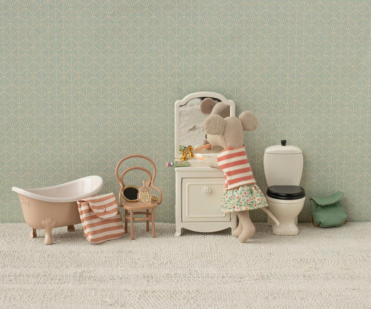 MAILEG-Chaise Vintage Pour Souris Maileg - Rose Foncé