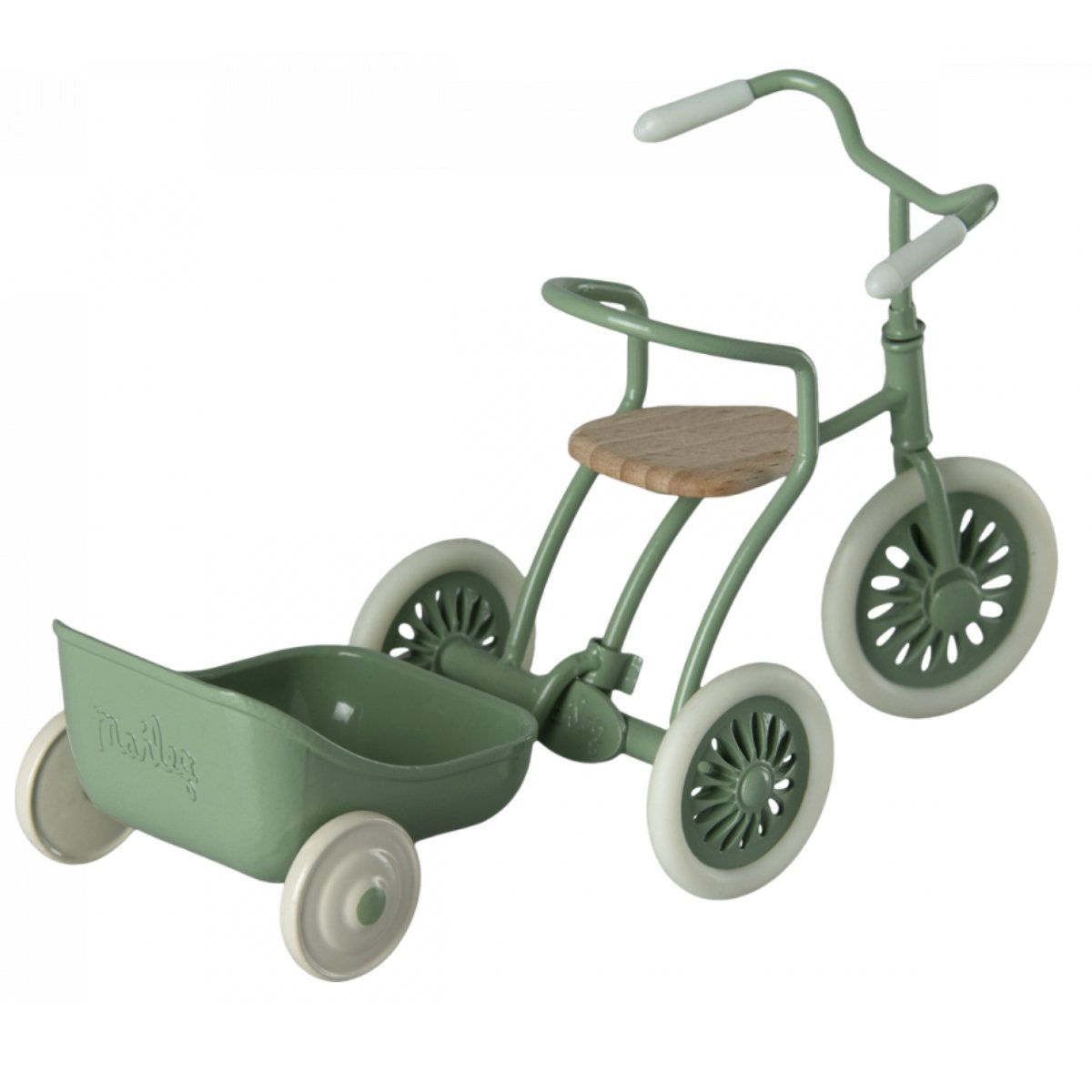 MAILEG-Chariot Tricycle, Souris - Vert