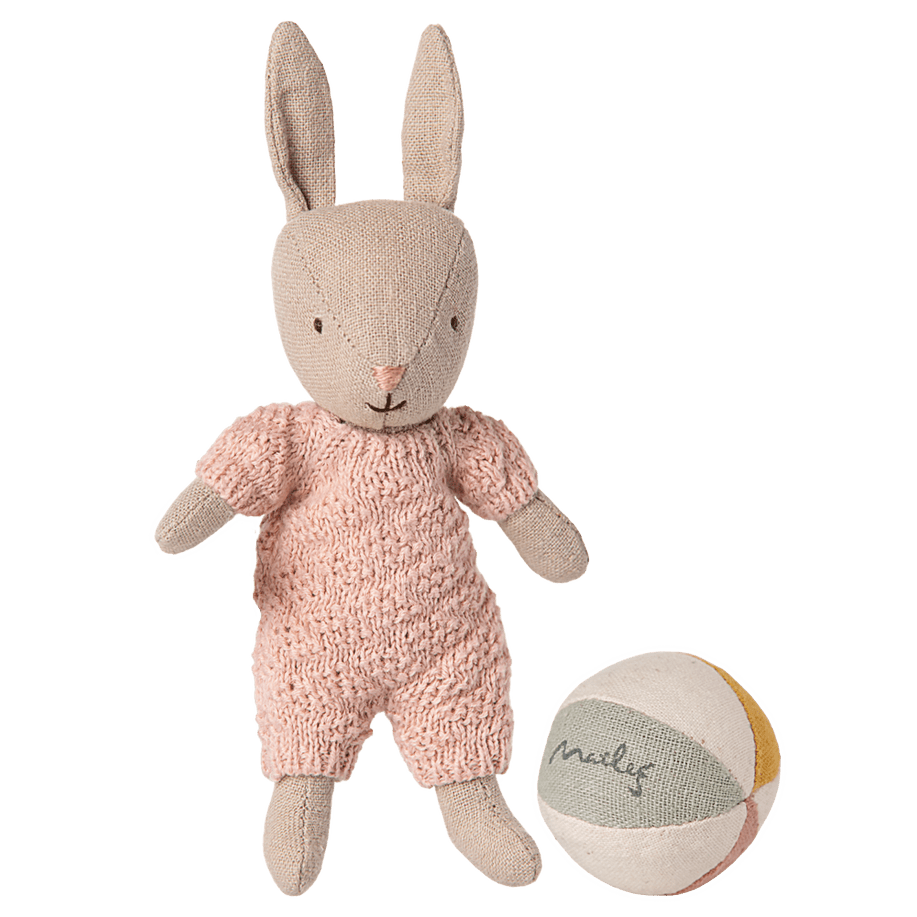 MAILEG-Coffret Lapin, Micro - Sable - Rose