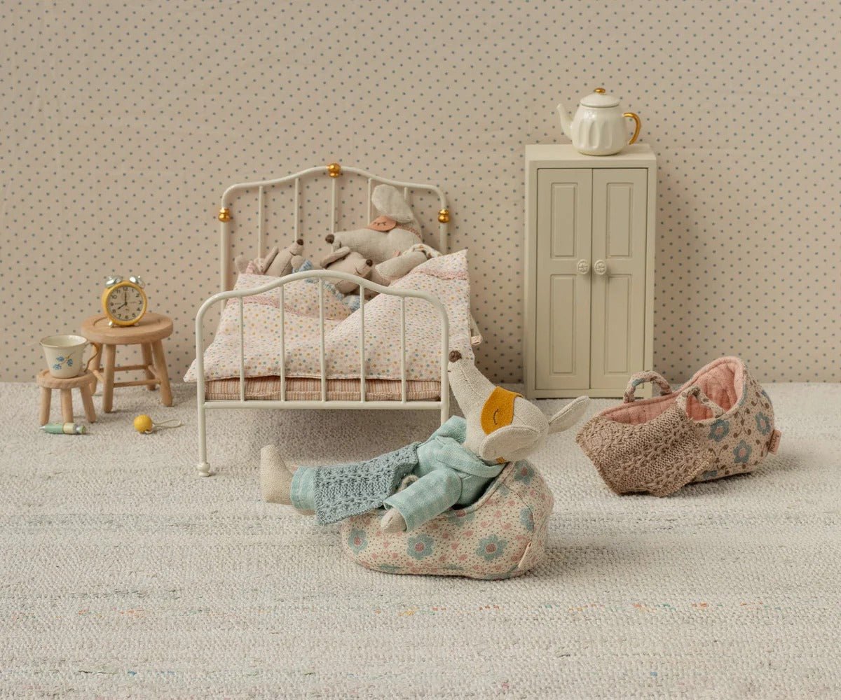 MAILEG-Couffin, Bébé Souris - Rose
