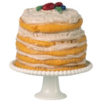 MAILEG-Gâteau De Fête Et Son Présentoir, Pour Souris Maileg - Blanc Cassé