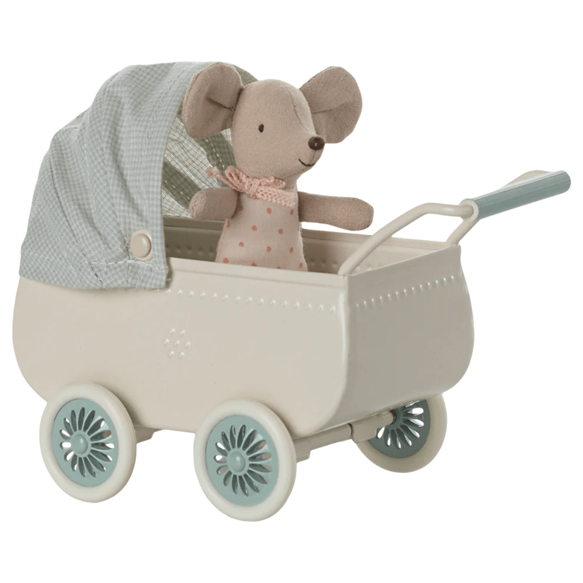 MAILEG-Landau Avec Bébé Souris - Menthe