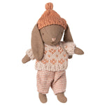 MAILEG-Lapin D'hiver, Micro - Marron Rose