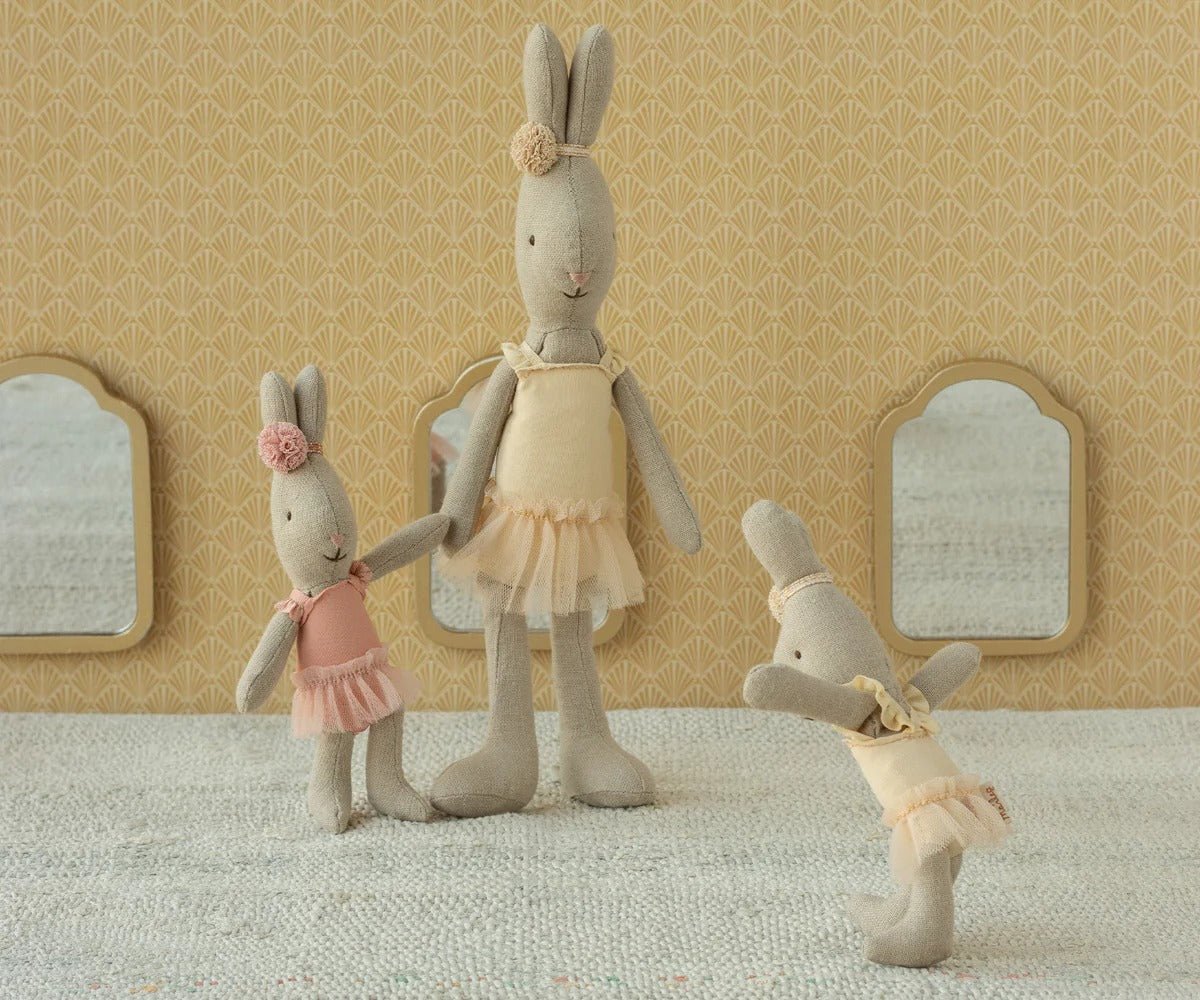 MAILEG-Lapin, Micro - Combinaison De Ballet Et Jupe Crème