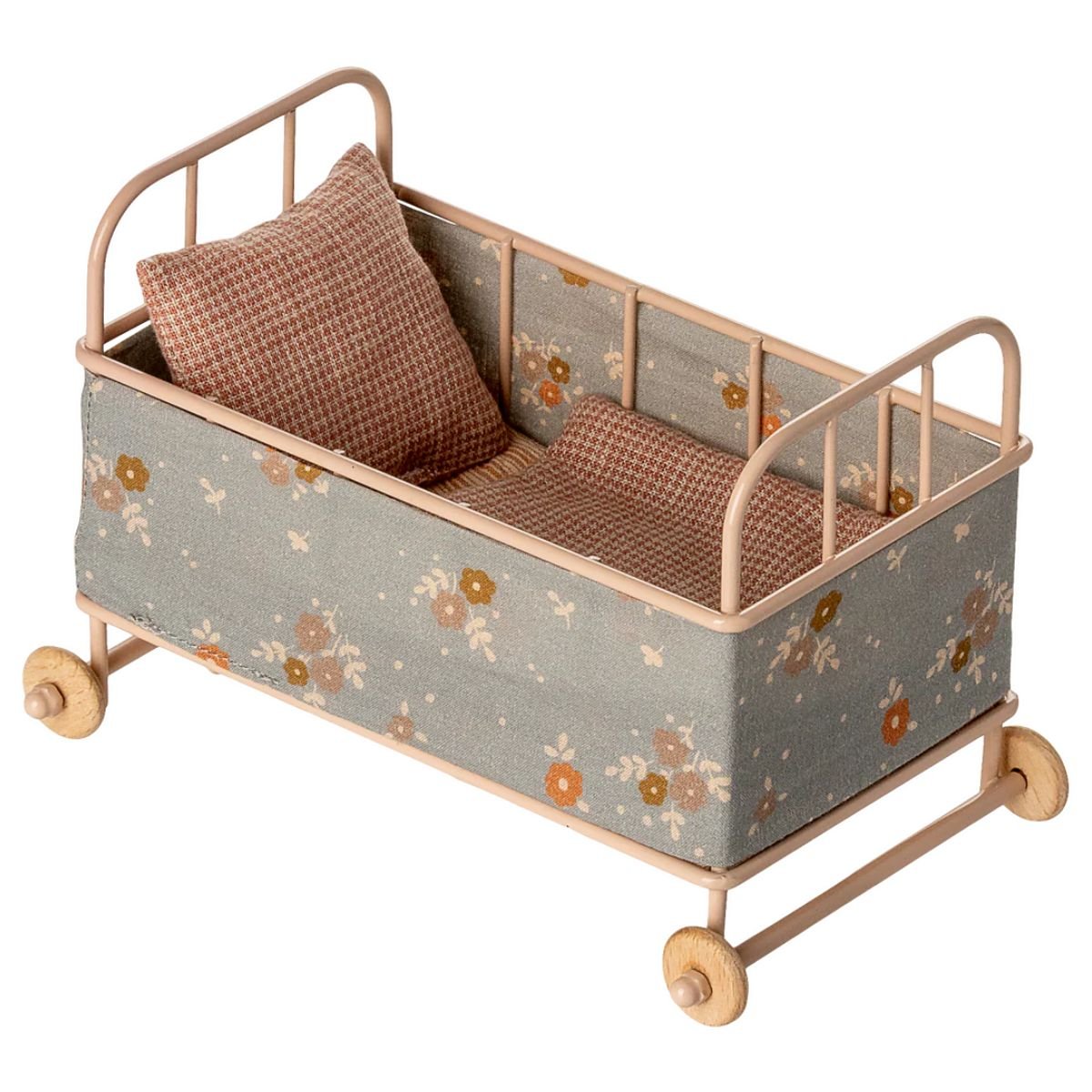 MAILEG-Lit Bébé, Micro - Rose Poudre