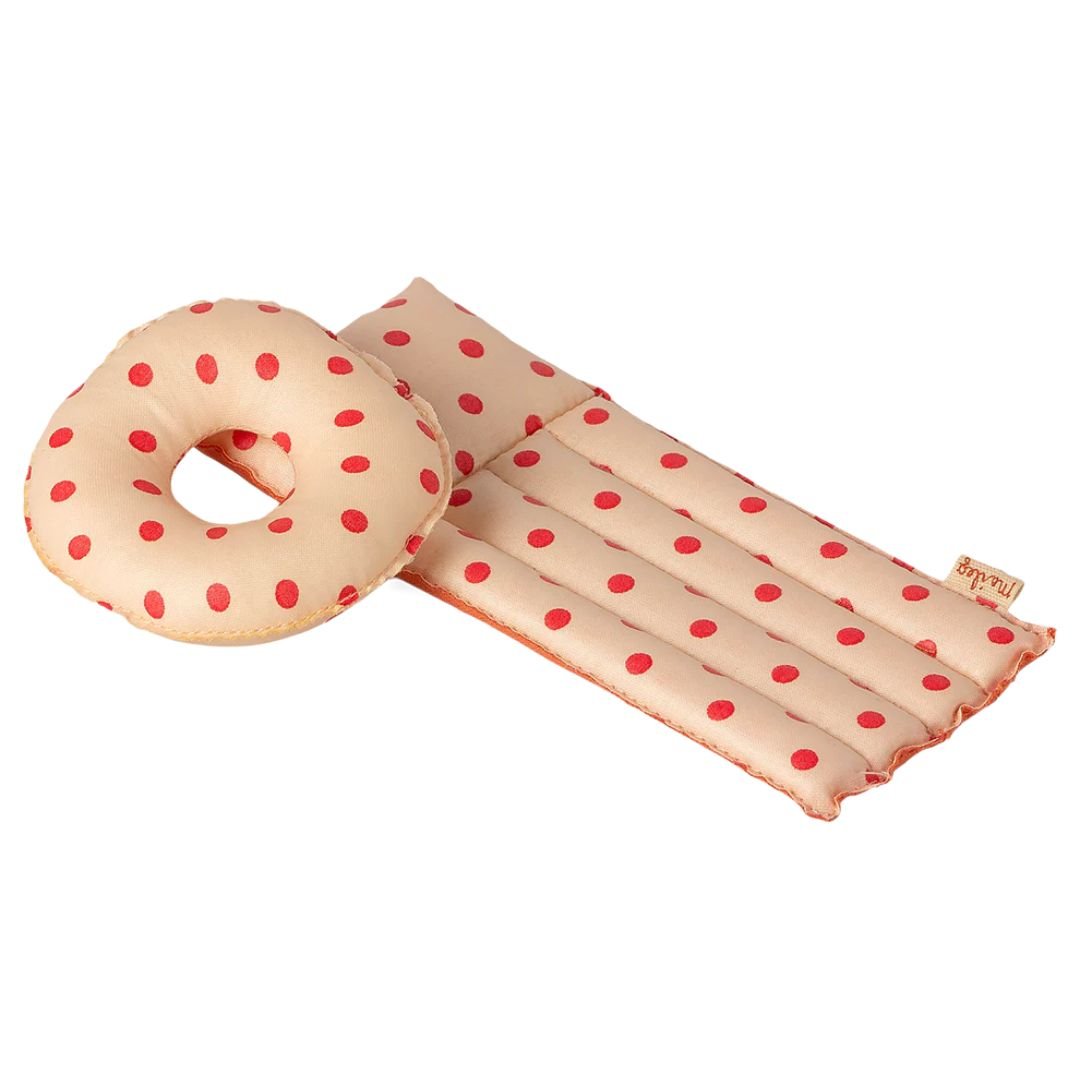 MAILEG-Matelas de Plage, Pour Souris Maileg - Pois Rouges