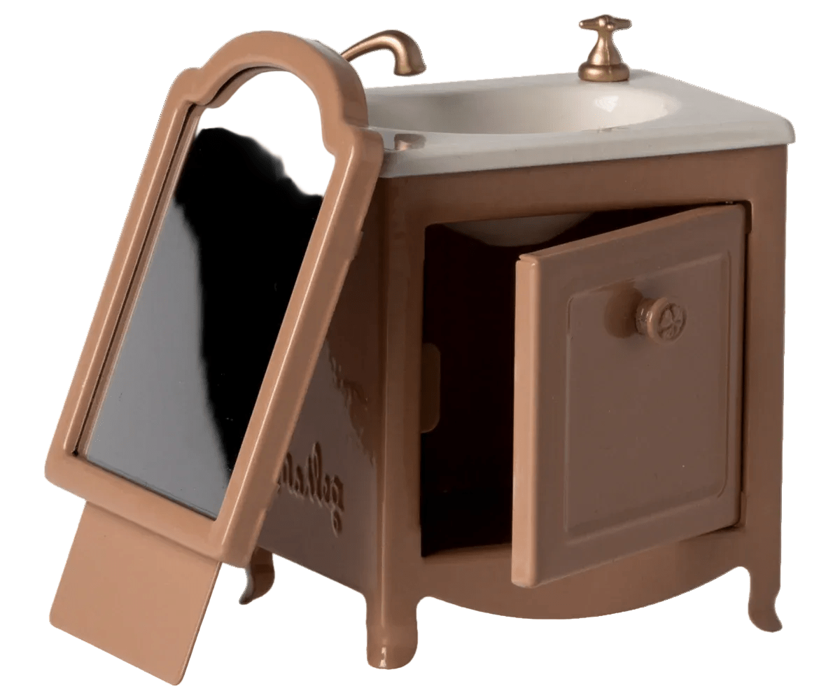 MAILEG-Meuble-lavabo, Souris - Poudre Foncé