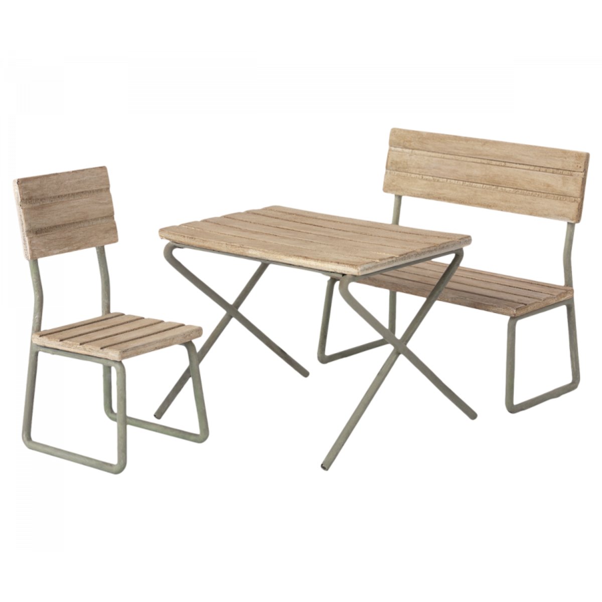 MAILEG-Mobilier De Jardin - Ensemble Table, Chaise Et Banc