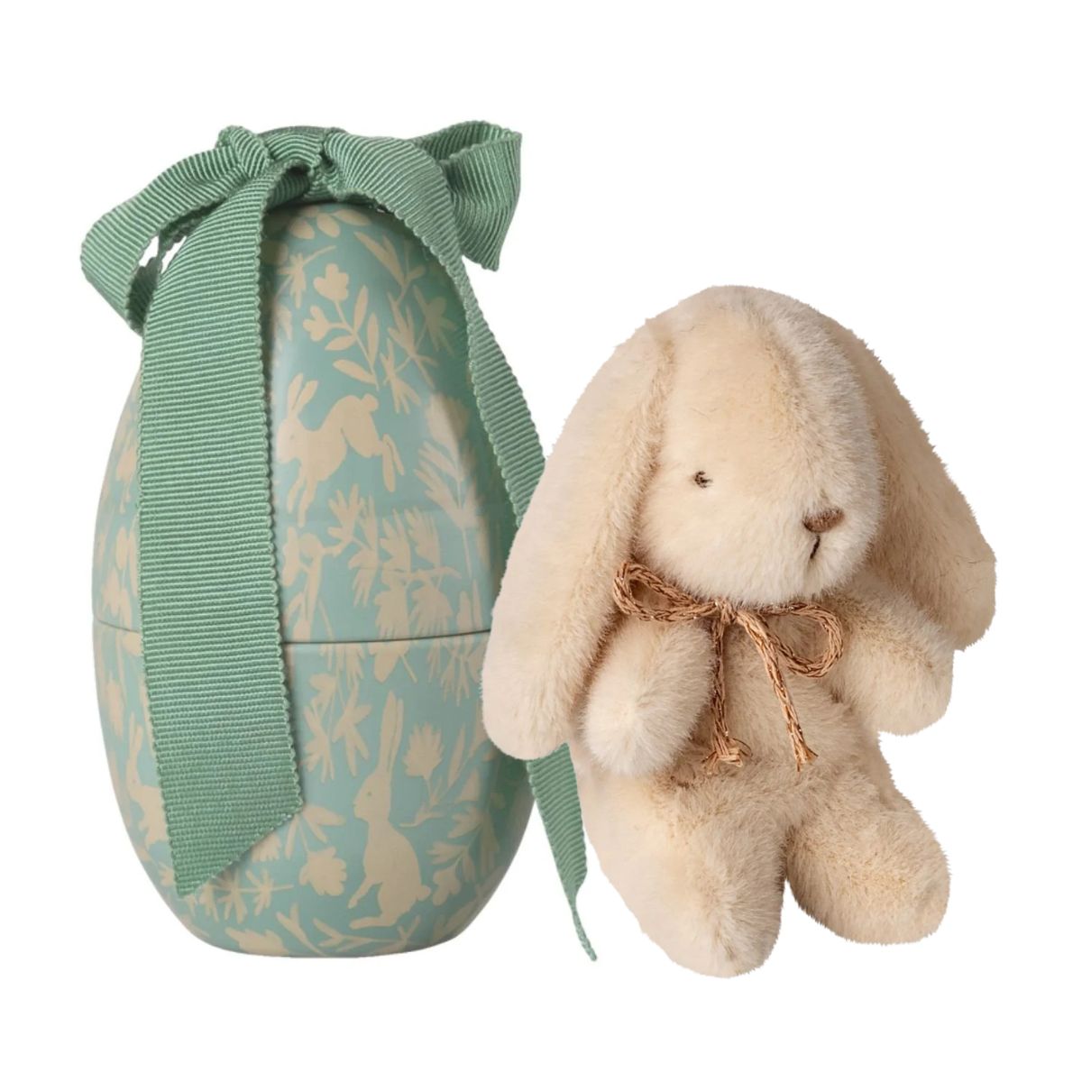 MAILEG-Œuf De Pâques & Peluche Lapin Menthe, Mini