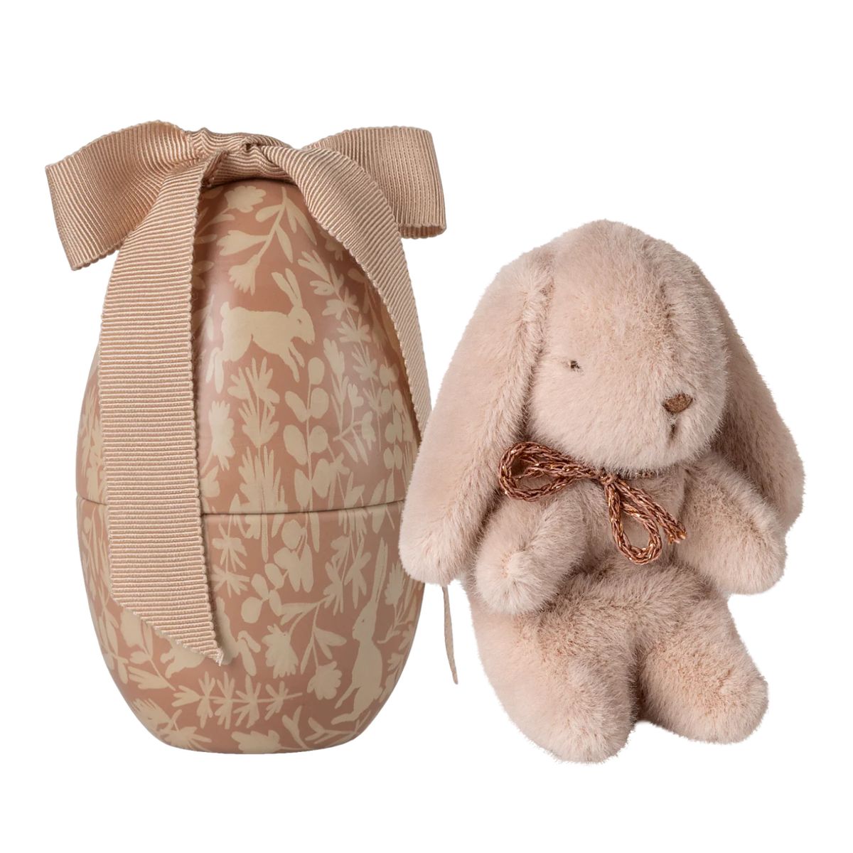 MAILEG-Œuf De Pâques & Peluche Lapin Poudre, Mini