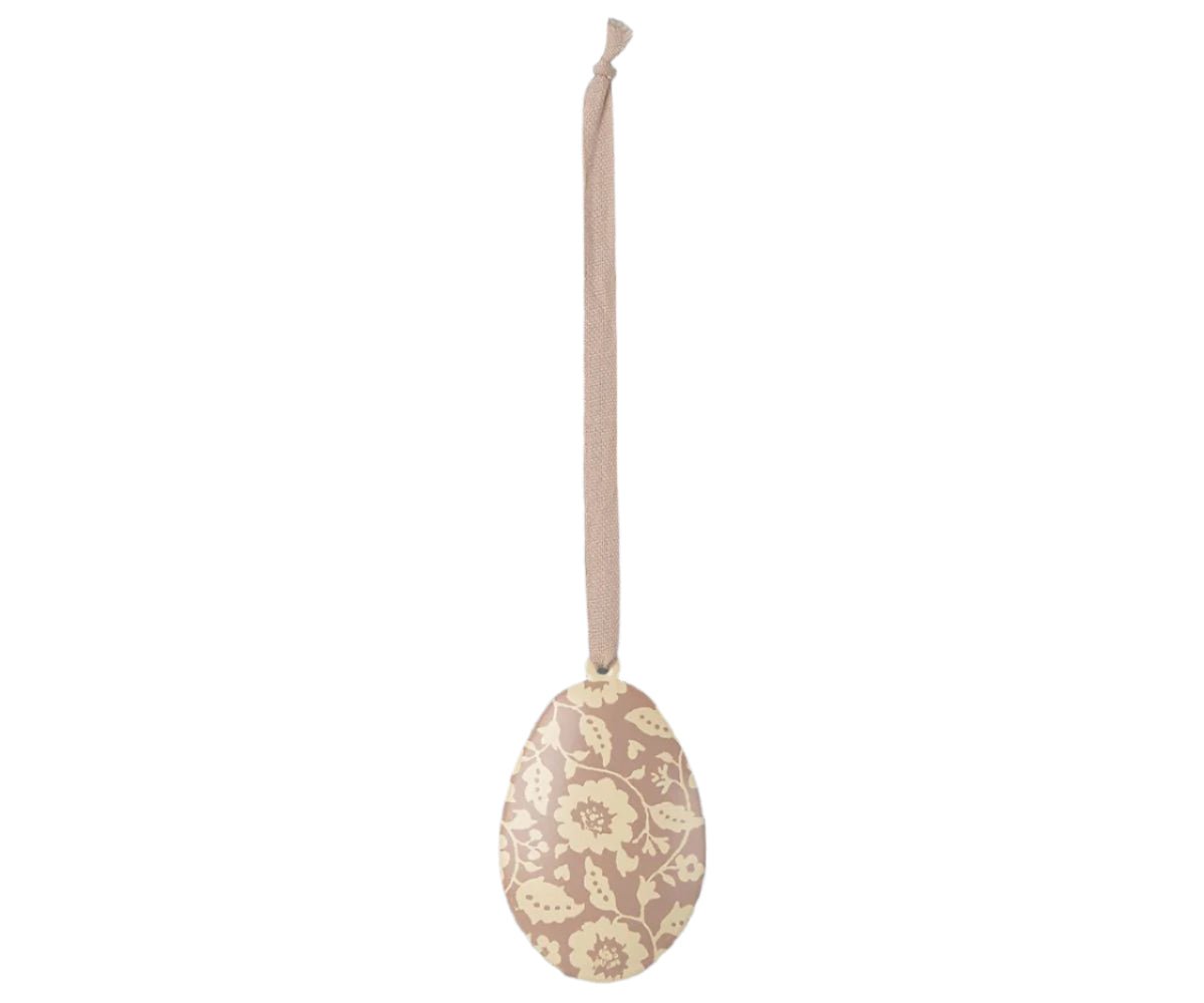 MAILEG-Ornement Oeuf De Pâques, Fleurs - Poudre Foncée
