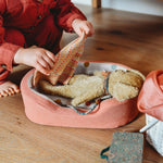 MAILEG-Panier Douillet, Medium - Corail