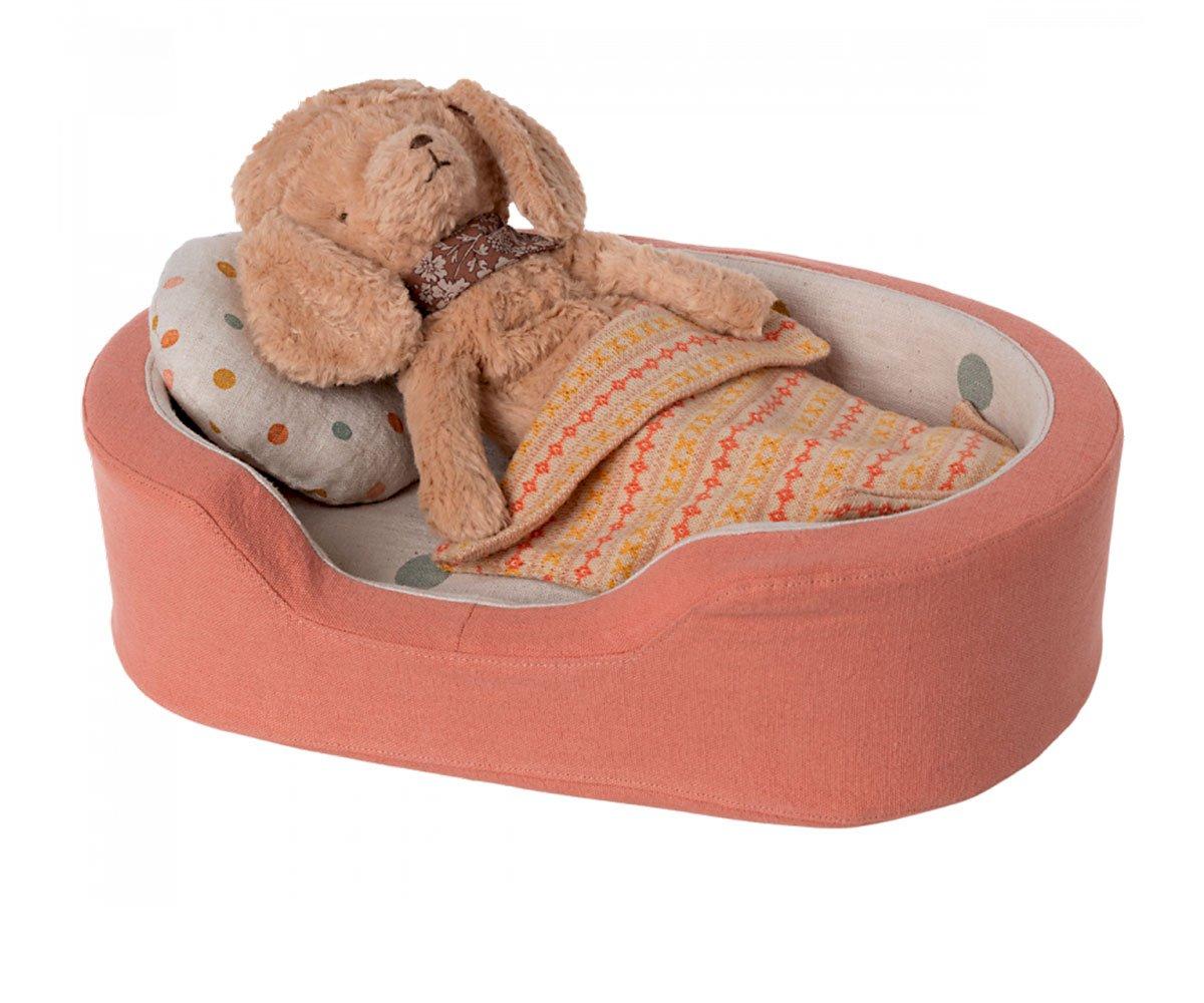MAILEG-Panier Douillet, Medium - Corail