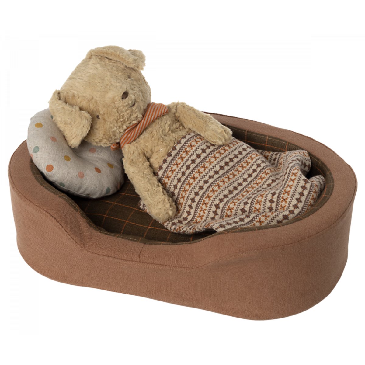 MAILEG-Panier Douillet, Medium - Marron