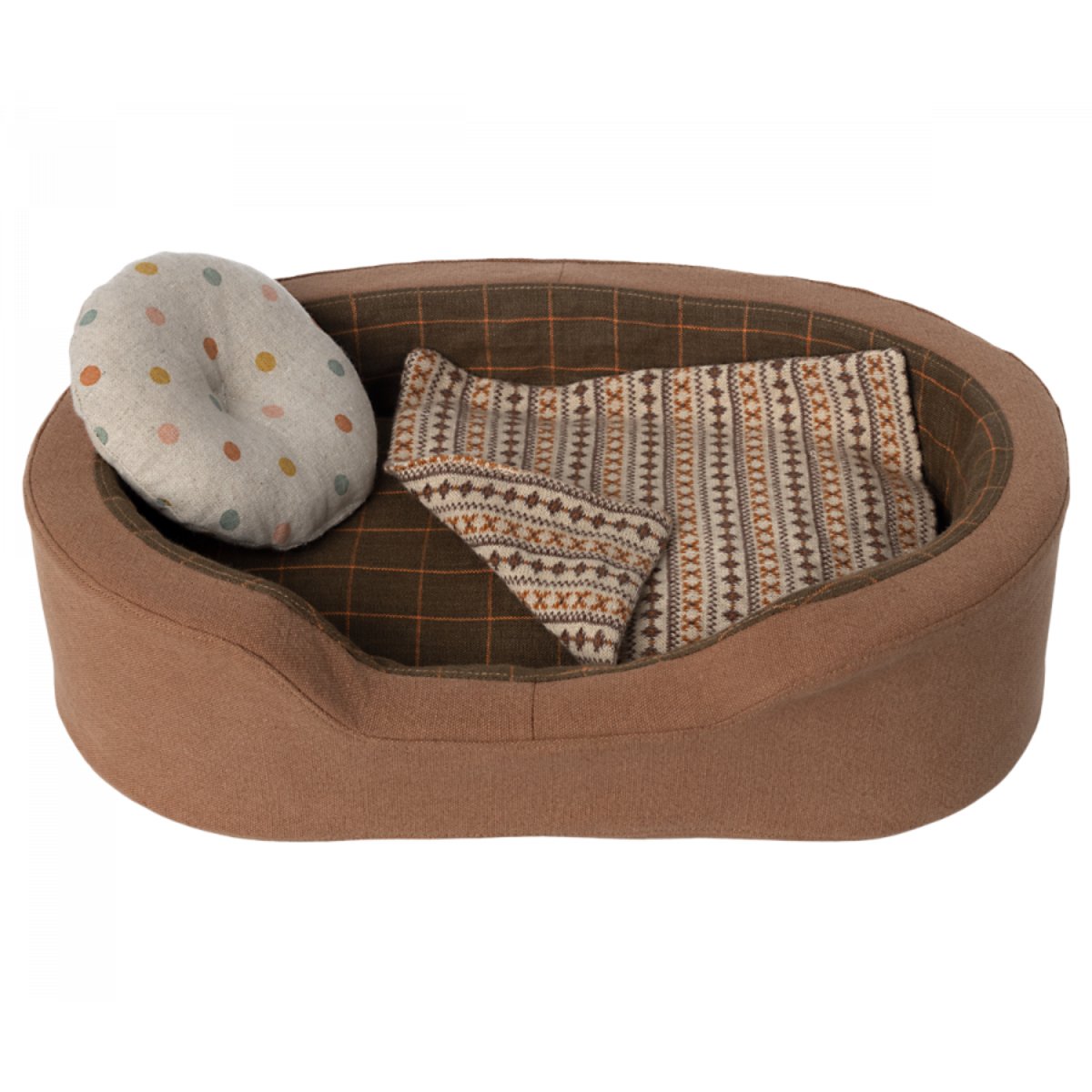 MAILEG-Panier Douillet, Medium - Marron