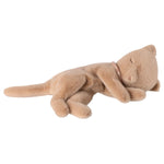 MAILEG-Peluche Chaton Endormi, Petit, Crème Pêche
