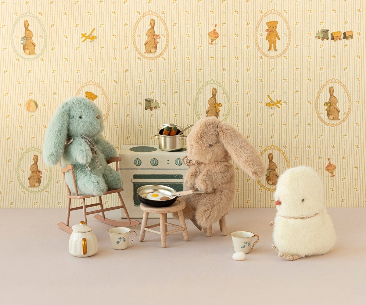 MAILEG-Peluche Lapin Bunny, Mini - Crème Pêche
