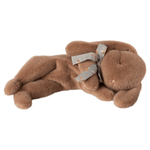 MAILEG-Peluche Lapin Endormi, Petit - Brun Doux