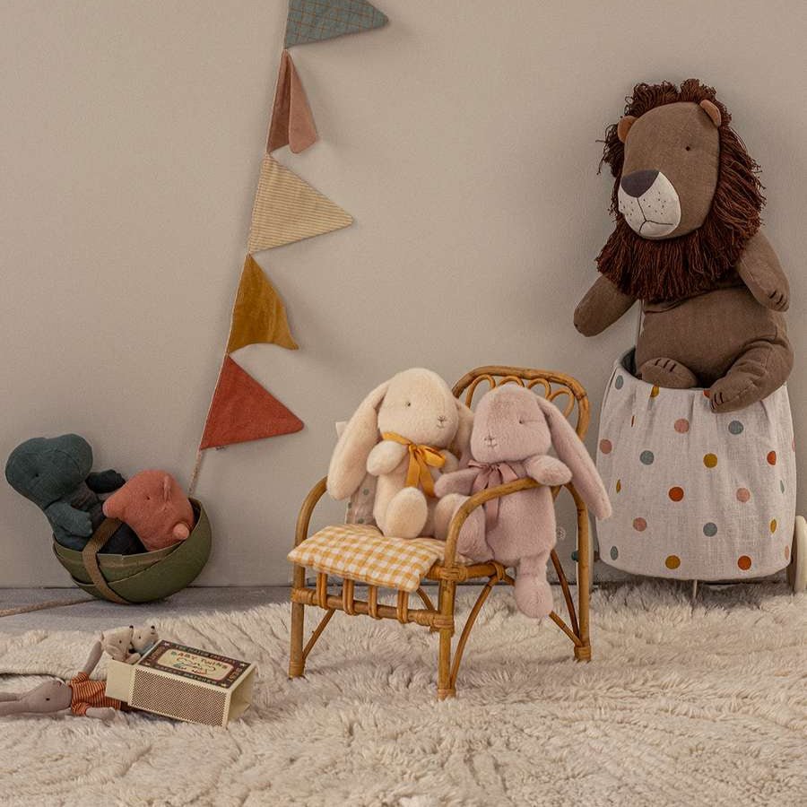 MAILEG-Peluche Lapin, Medium - Poudre Claire