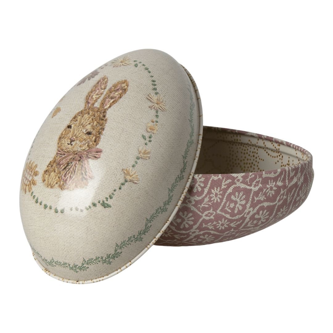 MAILEG-Peluche Lapin, Mini - Poudre Avec Œuf De Pâques Petit Taille