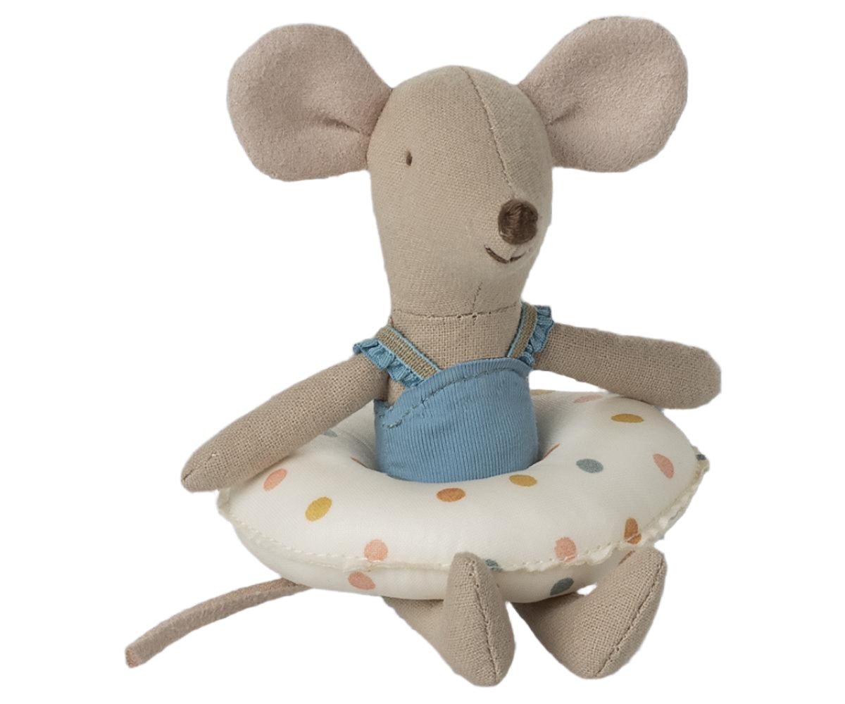 MAILEG-Souris de Plage Avec Bouée, Petite sœur - Multi Dot