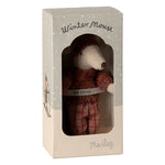 MAILEG-Souris D'hiver Avec Set De Ski Grande Soeur - Rose