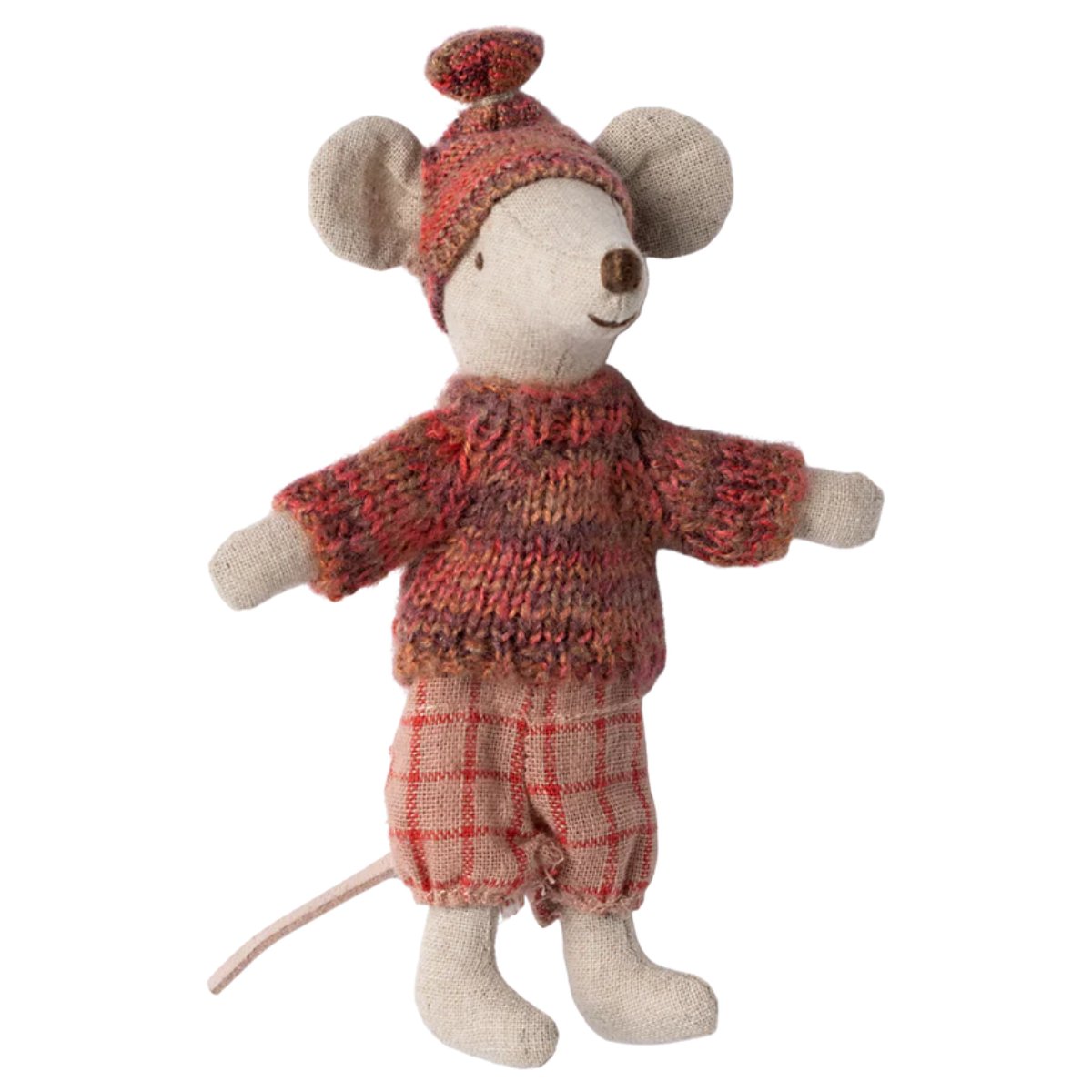 MAILEG-Souris D'hiver Avec Set De Ski Grande Soeur - Rose
