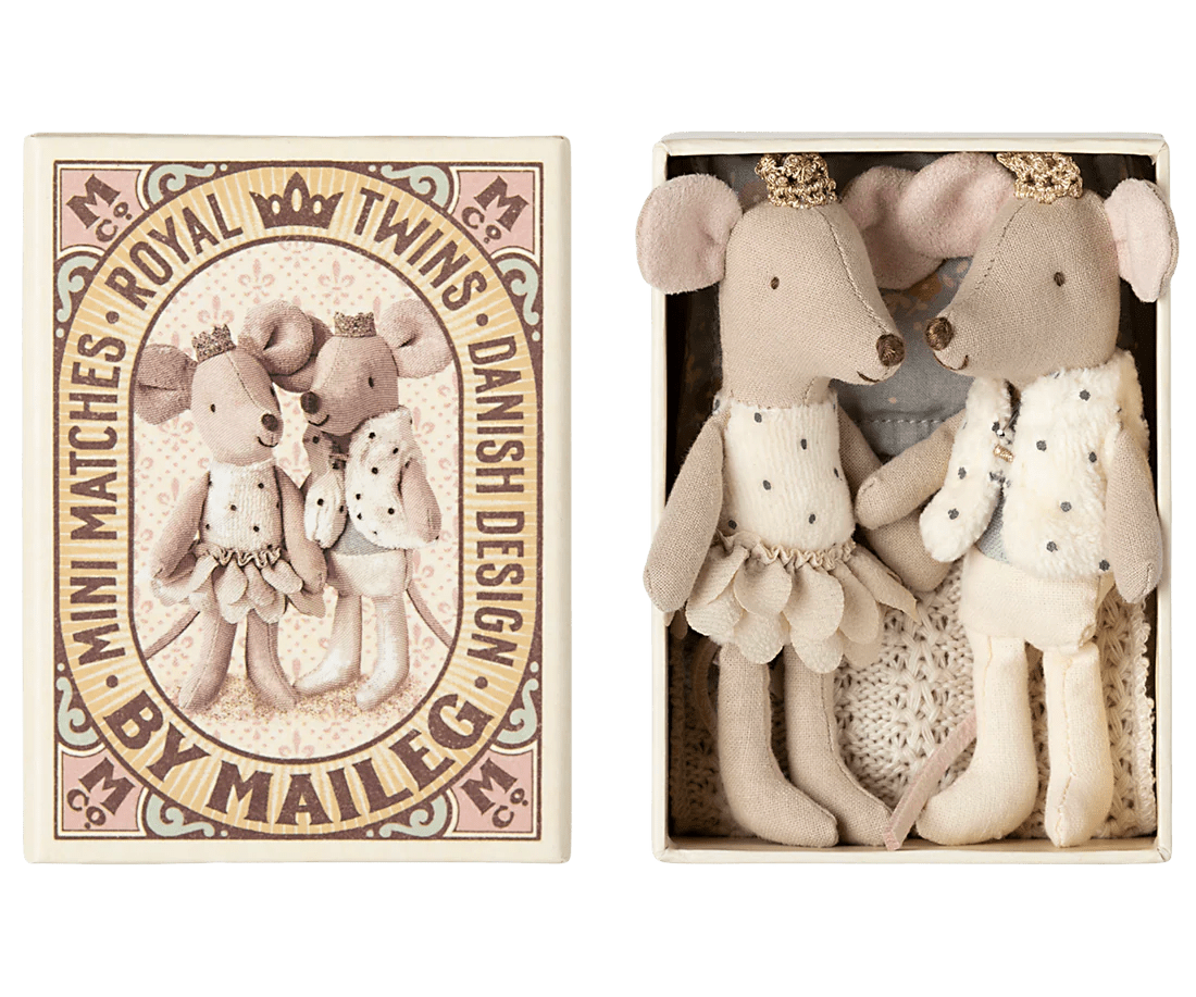 MAILEG-Souris Jumeaux Royaux, Petits Sœur & Frère