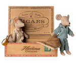 MAILEG-Souris Papa Et Maman Dans Une Boîte À Cigares
