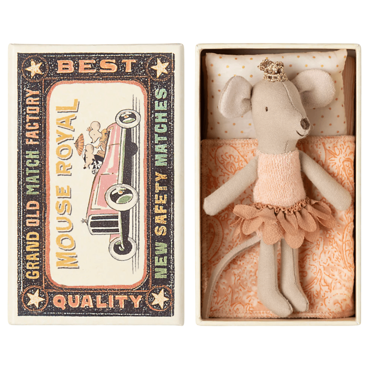 MAILEG-Souris Princesse, Petite Soeur En Boîte D'allumettes