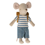 MAILEG-Souris Tricycle, Grand Frère Avec Sac