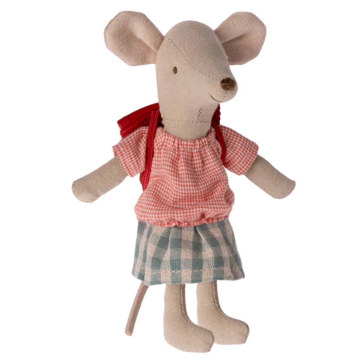 MAILEG-Souris Tricycle, Grande Soeur - Rouge