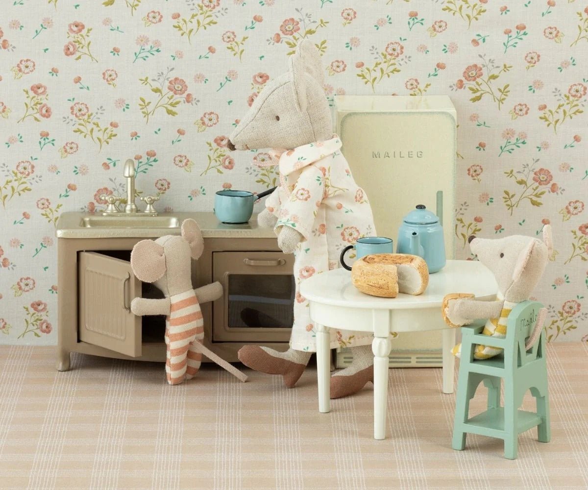 MAILEG-Table À Manger Vintage Pour Souris Maileg - Blanc Cassé