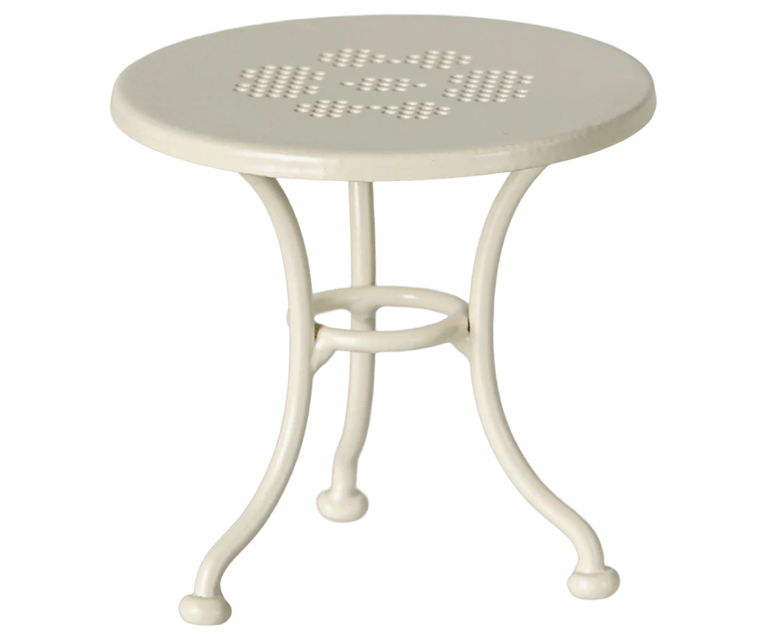 MAILEG-Table, Banc & Chaise, Souris, Petite - Blanc cassé