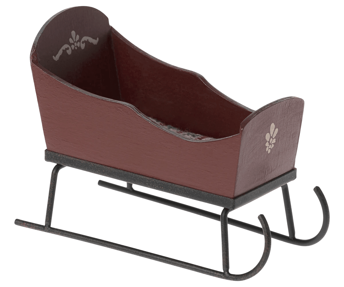 MAILEG-Traineau, Pour Souris Maileg - Rouge