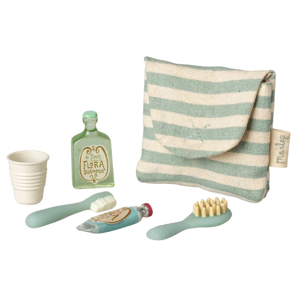 MAILEG-Trousse De Toilettes, Pour Souris Maileg - Rayé Bleu