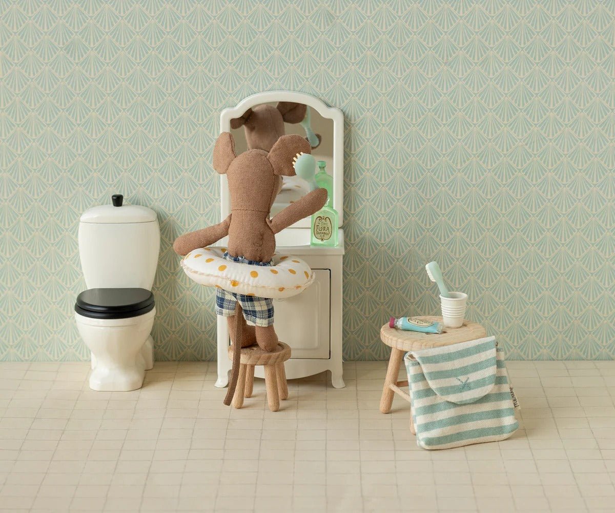 MAILEG-Trousse De Toilettes, Pour Souris Maileg - Rayé Bleu