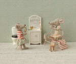 MAILEG-Trousse De Toilettes, Pour Souris Maileg - Rayé Rouge