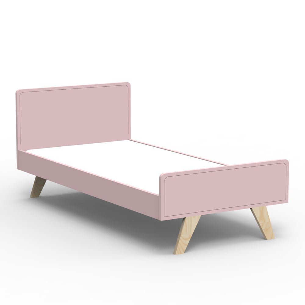 MATHY BY BOLS-Lit Junior MADAVIN Bouleau Pieds Vernis Naturel 90 x 200 cm