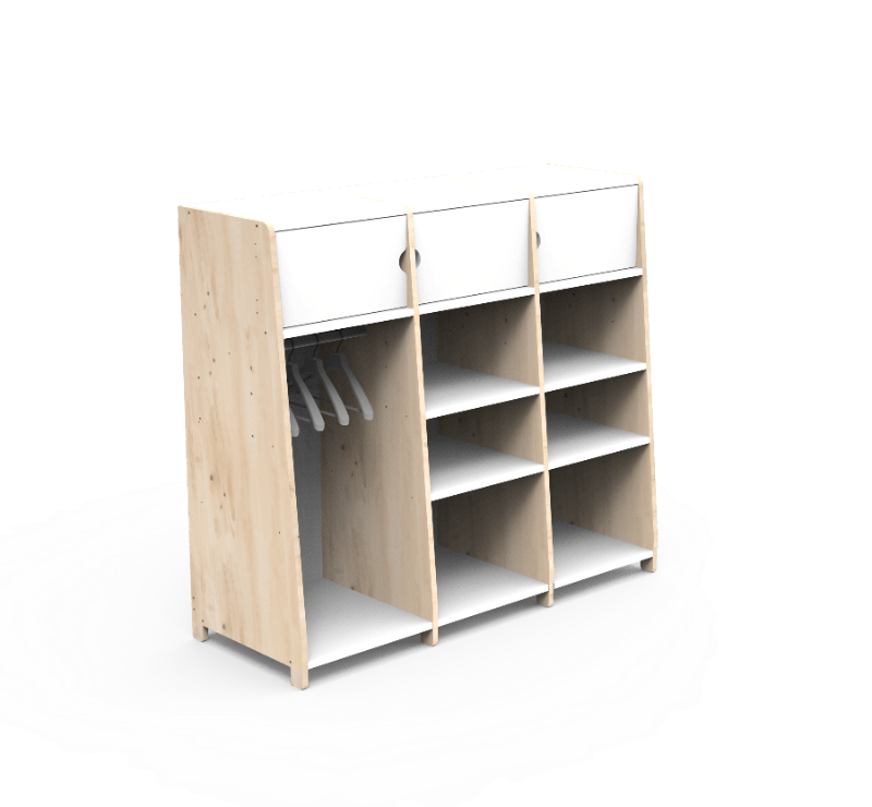 MATHY BY BOLS-Penderie Trois Colonnes ASYMETRY