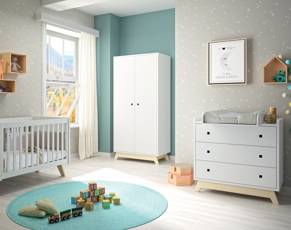 MATHY BY BOLS-Armoire 2 Portes MADAVIN (Coloris au Choix)